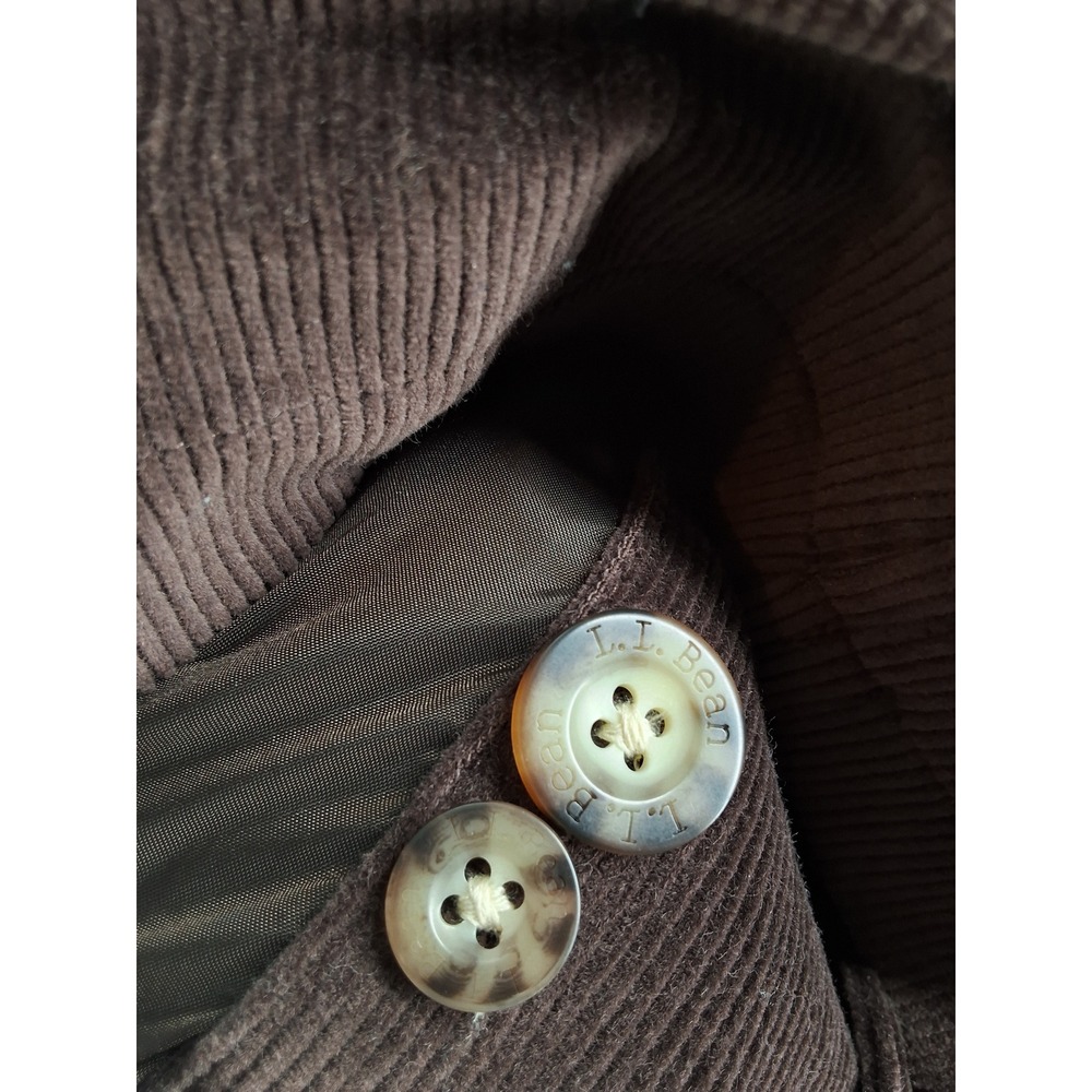 L.L. Bean Chocolate Brown Corduroy Equestrian Blazer‎ Jacket 20 Petite XL - Picture 4 of 7